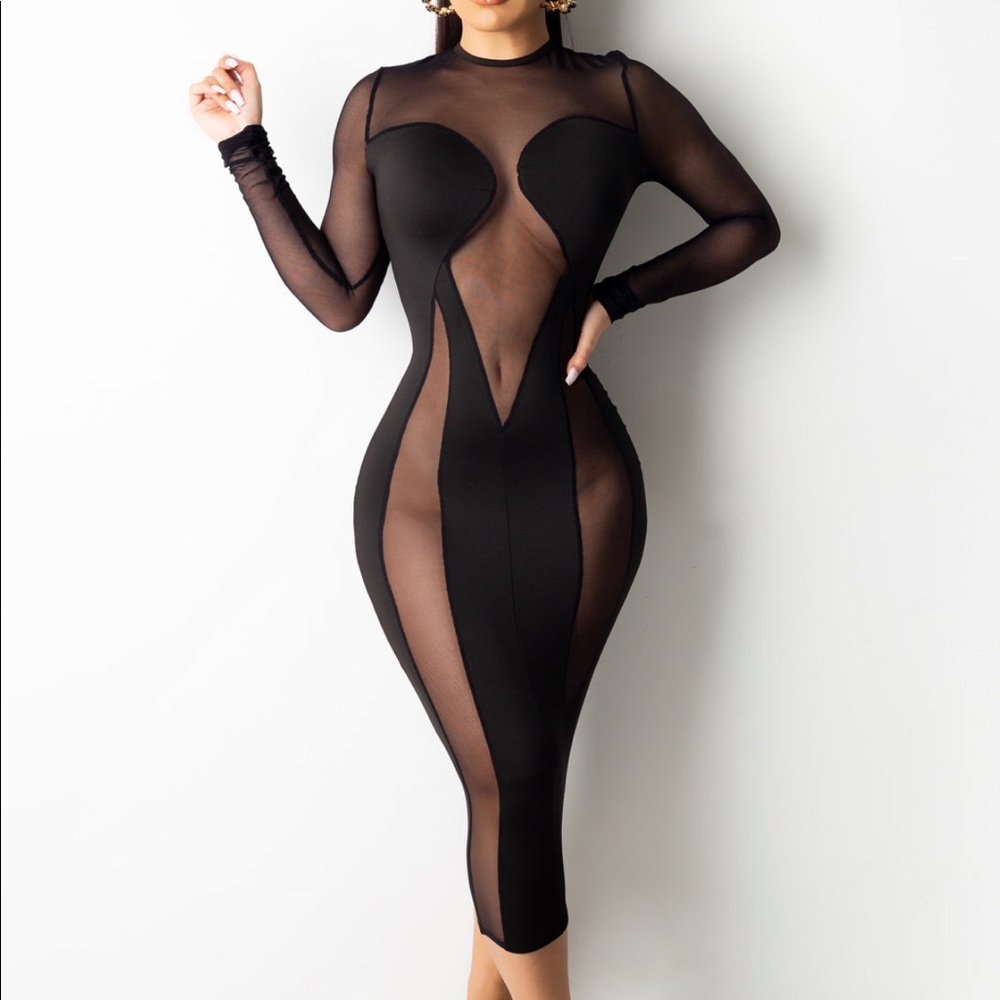 Black MIDI Dress